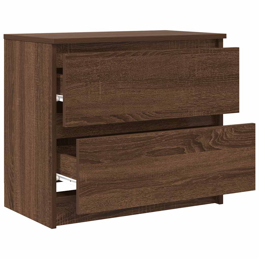 TV Cabinet in Brown Oak Look 60 x 35 x 54 cm Particleboard
