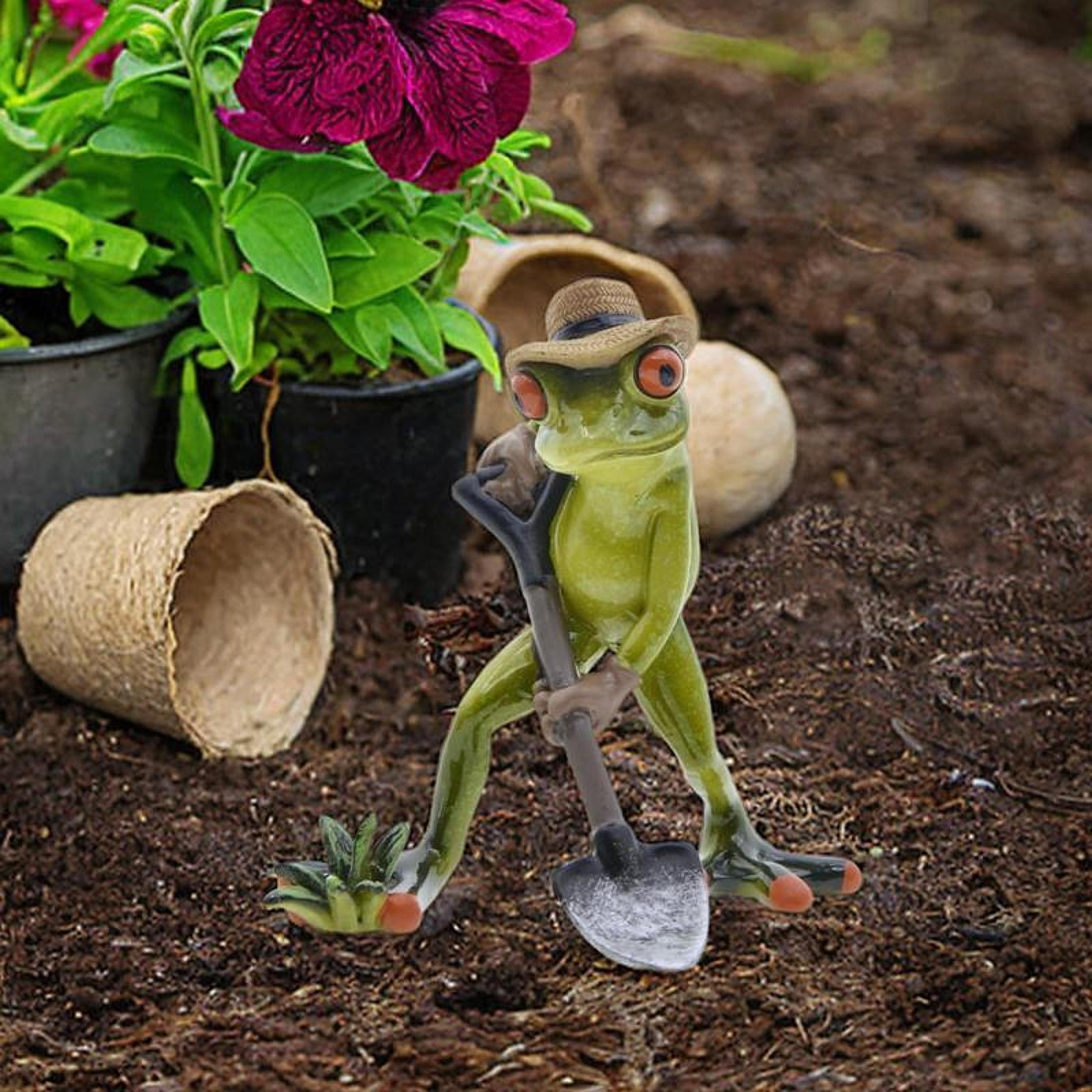 

Фигурка лягушки Полимерная художественная работа Коллекционный декор для дома Shovel