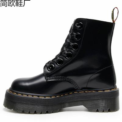 Martin Boots Platform Fashion Boots Women, British Women Short Boots Muffin Lacing Machine
