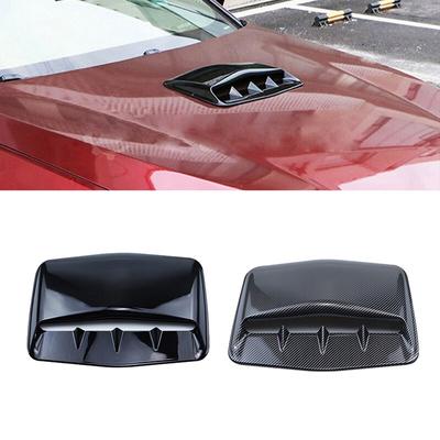 Universal Air Flow Vent Hood Scoop Cover Decorations for Honda BMW Mazda Car Bonnet Vent Carbon Fiber Look Accessories