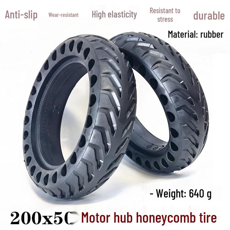 8" Shengte 200x50 Small Electric Scooter Rear Wheel Brushless Motor Hub with Solid Honeycomb Tire