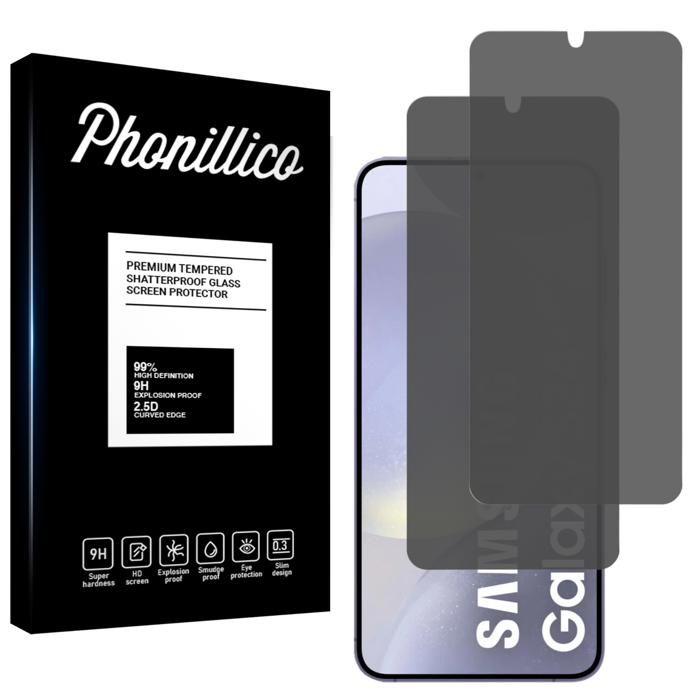 Schutzfolie - Phonillico® - Samsung Galaxy S24 PLUS - 2er-Pack - Schwarz - Anti-Spionage