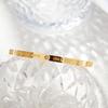 Plating 18K Gold High -grade Hand -ring English Letter Open Titanium Steel Bracelet