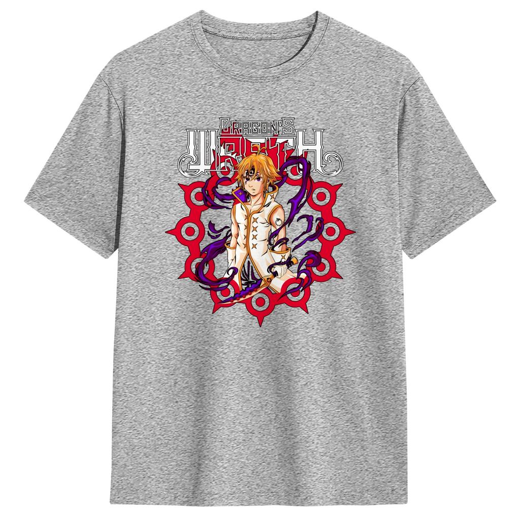 The Seven Deadly Sins Anime Cotton T Shirts Trendy Cool Tee Shirt for Unisex Beach Awesome Casual Short Sleeve Top Tees