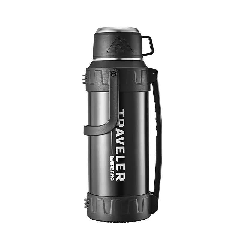Youluo Portable Stainless Steel Thermos Flask with Carrying Rope
