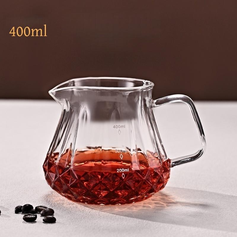 JUSTINLAU Pour Over Coffee Maker Set High Borosilicate Glass Coffee Filter Drip Coffee Maker Set for Home Office Barista Tools