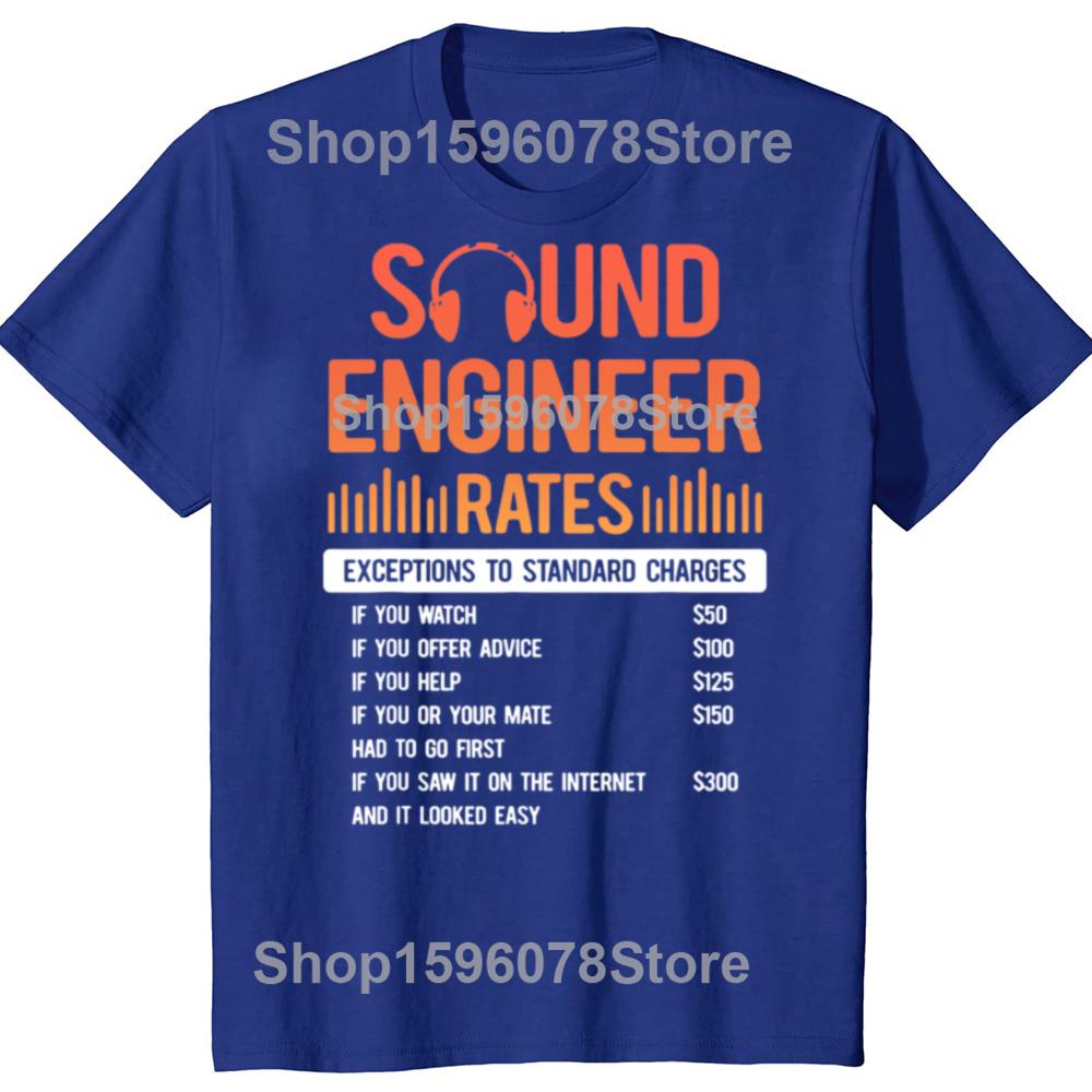Studio Audio Engineer Rate Sound Guy Tech T-shirt Oversized Short-sleeved Shirt Harajuku Y2K Clothing Men's T-shirt