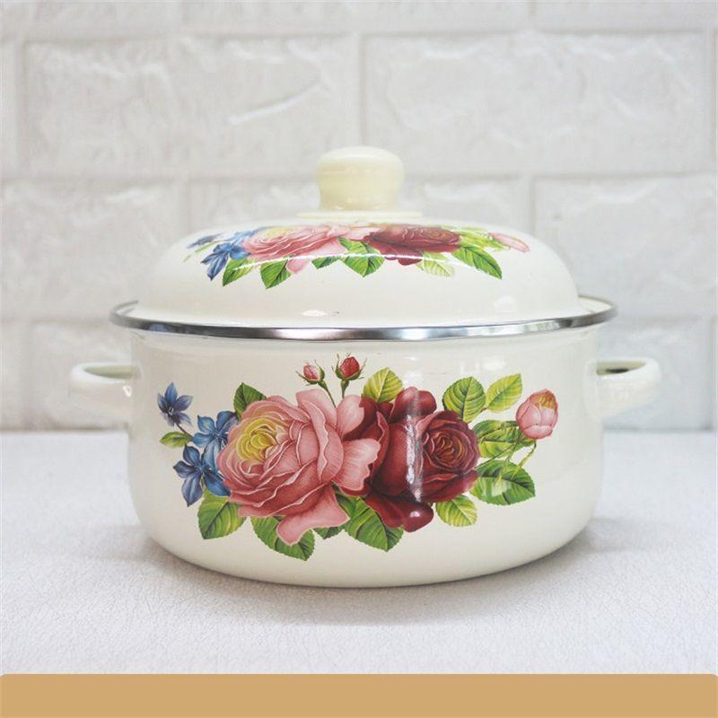 

Enamel pot thickened enamel Fu steamer instant noodle pot 20cm