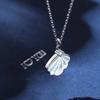 Fashionable Shell Pendant Necklace "I Love You" Projection Neckchain Adjustable Length Clavicle Chain Party Accessory