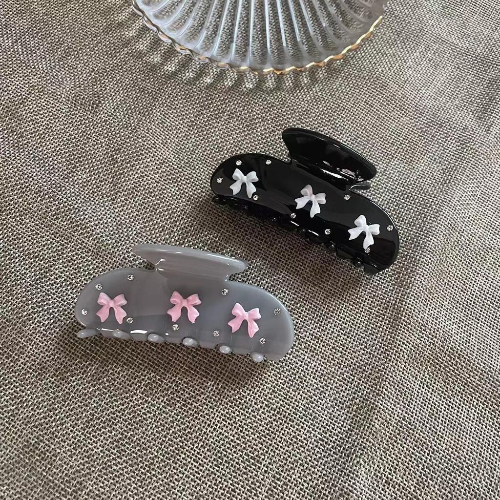 Sweet Bow Flower Hair Claw Clip for Women Girls Bowknot Ribbon Y2k Shark Hair Accessories Fashion Crab Clip