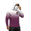 Men’s Long Sleeve Hooded Sun T Shirt with Tree Print Lightweight 50 Plus Quick Dry Athletic Top for Outdoor Sports