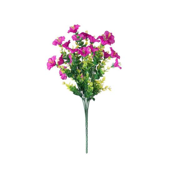 Artificial Morning Glory Flowers for Outdoor UV Resistant Faux Plastic Plants for Home Planter Porch Yard Window Decor