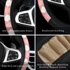 Diamond-Printed Elastic Non-Slip Car Steering Wheel Cover - Interior Accessory without Inner Ring Handlebars