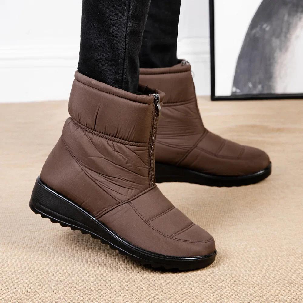 Women Waterproof Snow Boots Winter High-quality Warm Platform Ankle Boot for Women Non Slip Fur Cotton Soft Shoes Botas Mujer