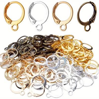 20/40/60pcs Earring Hooks, Lever Style Back Earrings with Circular Hook Ear Lines, Open-loop, Used for Earring Design and Jewelry Making