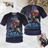 2025 Neues Heavy Metal Rock Saxon Band 3D Druck T-Shirt Herren Damen Mode Hip Hop Kurzarm Oberteile T-Shirts Herren Kleidung Rock