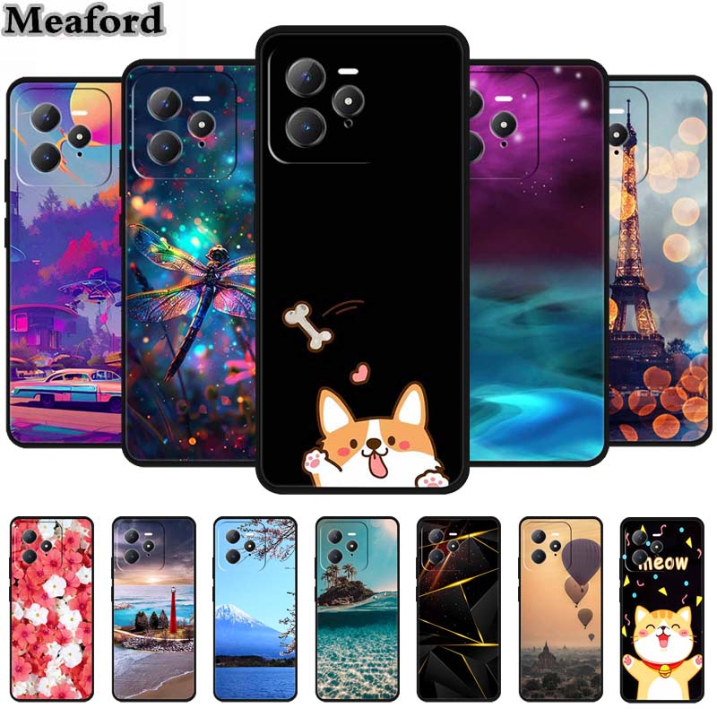 For Realme GT 7 Pro 5G Case Original Soft Silicone TPU Phone Cases Back Cover For Realme GT7 Pro Scenery Shockproof Bumper Etui