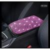 Bling Car Armrest Cover Auto Center Console Protective Cover Crystal Rhinestone Arm Rest Cushion Pad Car Accessories for Women