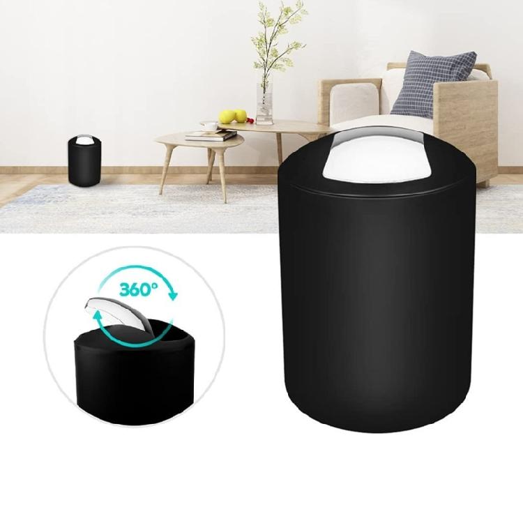 Modern Bathroom Necessities Set Of 6 Plastic Items with Covered Trash Can Toothbrush Stand Toilet Brush For Family Hotel