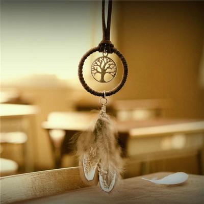 Boho Anahtarlık Halka Metal Tüy Püsküller Düş Kapanı Anahtarlık