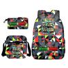 Tongtongsahur cartoon primary school students backpack three-piece set abstract foreign Shanhaijing children's schoolbag L