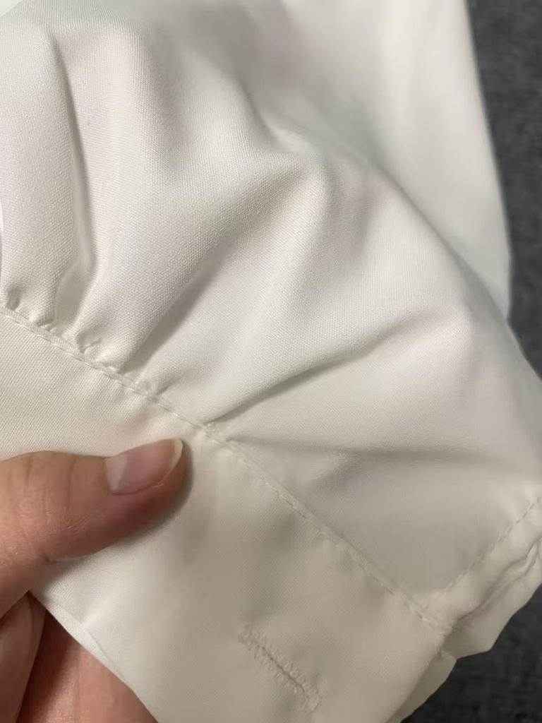 Waist-Cinching Slim White Academy Style JK Shirt for Spring and Autumn