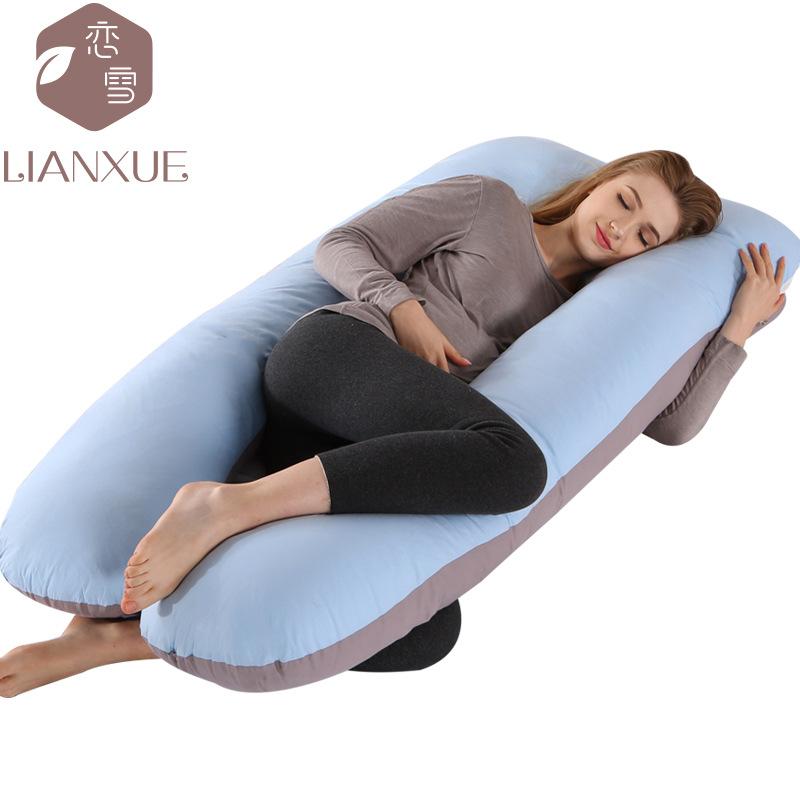 Crystal Velvet U-shaped Pregnancy Pillow Waist Protection Side Sleeping Pillow Breastfeeding Multifunctional Hug Pillow