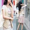 Breasted Waistcoat All-match Plus Size Cardigan Style Suit Vest for Daily Wear