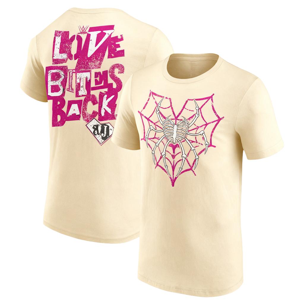 Black AJ Lee Love Bites Back Printed Fashion Casual Men's Cotton T-shirt High Quality Y2K Oversized Size Short Sleeve Unisex