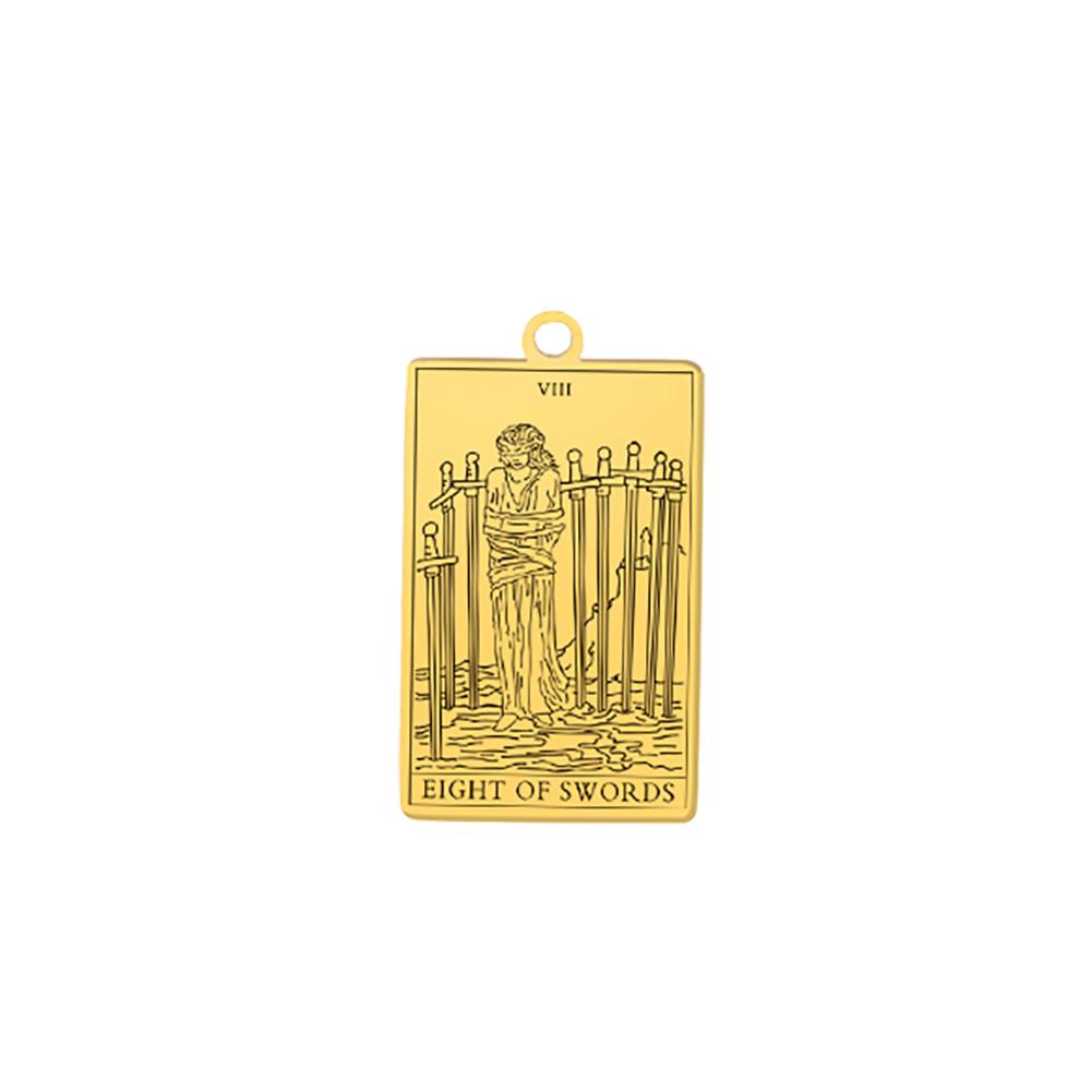 Suit of Pentacles Tarot Cards Vintage Amulet Pendant for Necklaces Suit of Swords Traditional Tarot Art Minor Arcana Wholesale