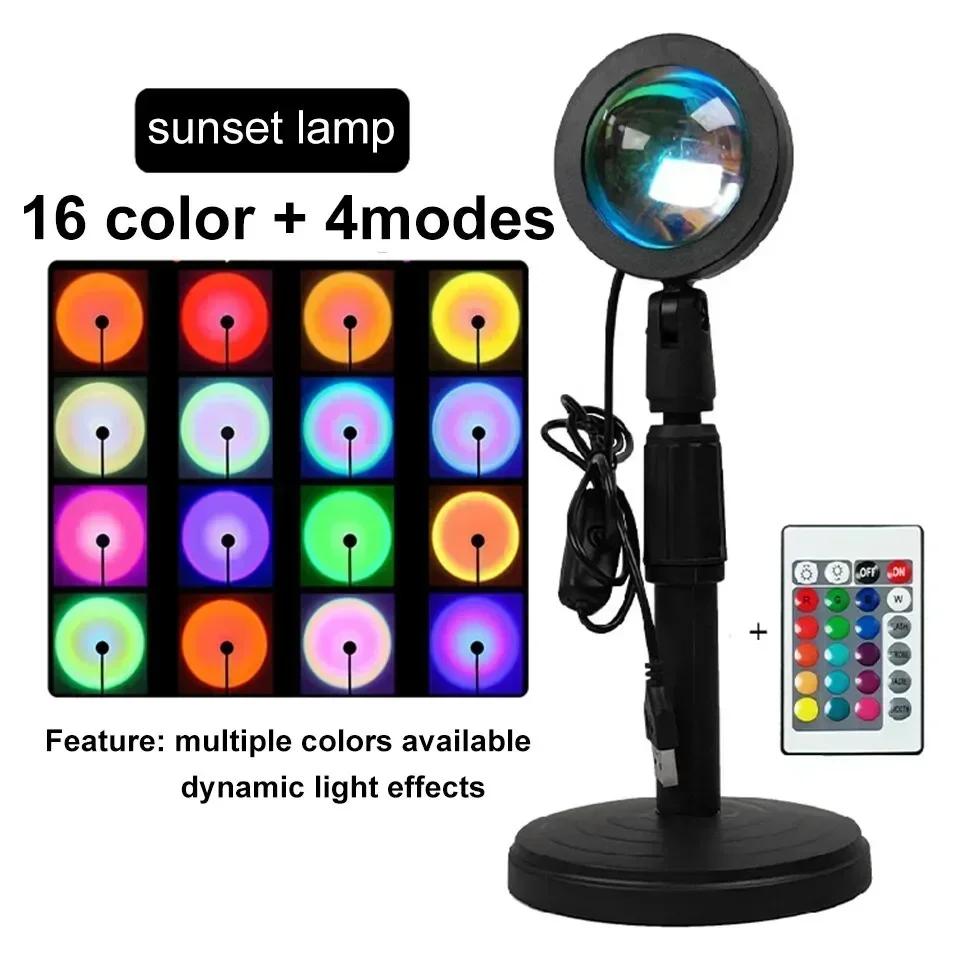 

Портативный светодиодный RGB-проектор для заката с дистанционным управлением через Bluetooth-приложение, USB-фотосъемка и ритмичное диско-освещение для селфи