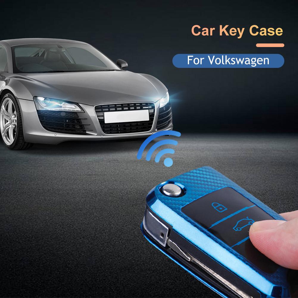 Husa pentru chei auto din filtru de carbon Tpu pentru VW Volkswagen Golf 7 MK7 Tiguan MK2 pentru SEAT Ateca Leon FR 2 Ibiza pentru Skoda Octavia