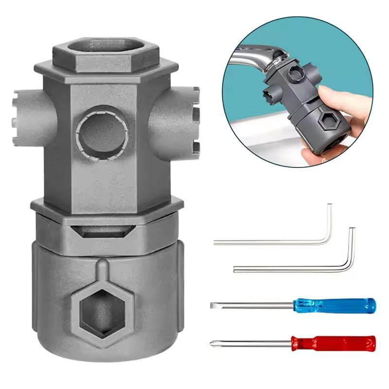 16 In 1 Faucet Wrench Tool Set All-In-One Kitchen And Bathroom Plumbing Repair Tools Multi-Function Faucet Maintenance Tool Set