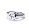 European Polished Stainless Steel Sunflower Unisex Ring