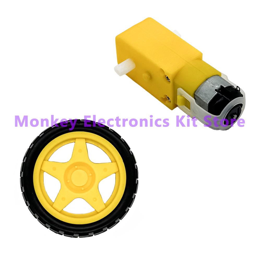 Smart Car Kit 1WD Smart Robot Car Chassis Kits Car With Speed Encoder and Battery Box Diy Electronic Kit for R1 Board