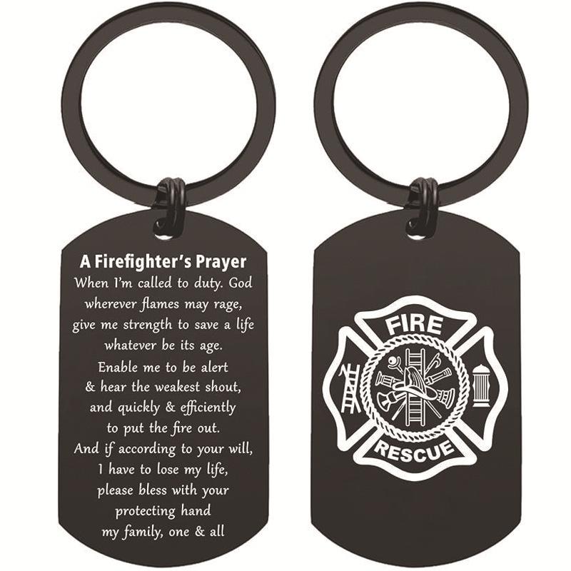 Stainless Steel Keychain Drive Safe A Pair Double Sided Grateful Inspirational Small Gift For Friends Current European Style Keychain for Backpack Bag