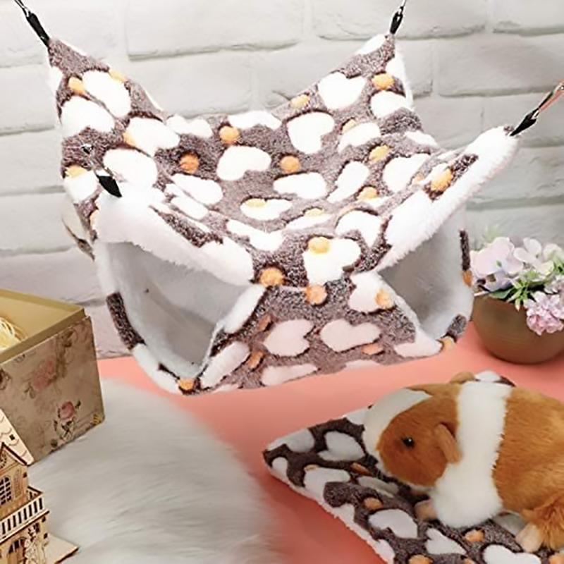 Hamster Hammock Rodent Hamster Bed Rats Accessories for Rat Hammock for Rats Hammock for Rodents Guinea Pig House CXW04