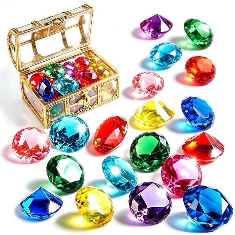 Kids' Princess Gem Pirate Treasure Chest Playset