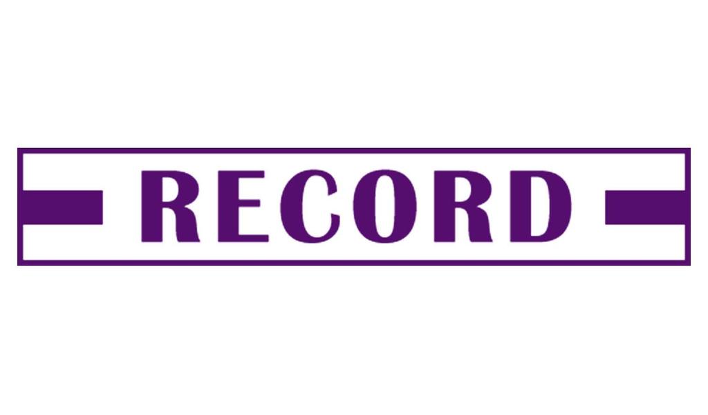 Printtoo Ștampilă de birou pre-tușată din cauciuc auto-tușant - Papetărie de afaceri pentru birou de acasă, Negru - 42 x 9