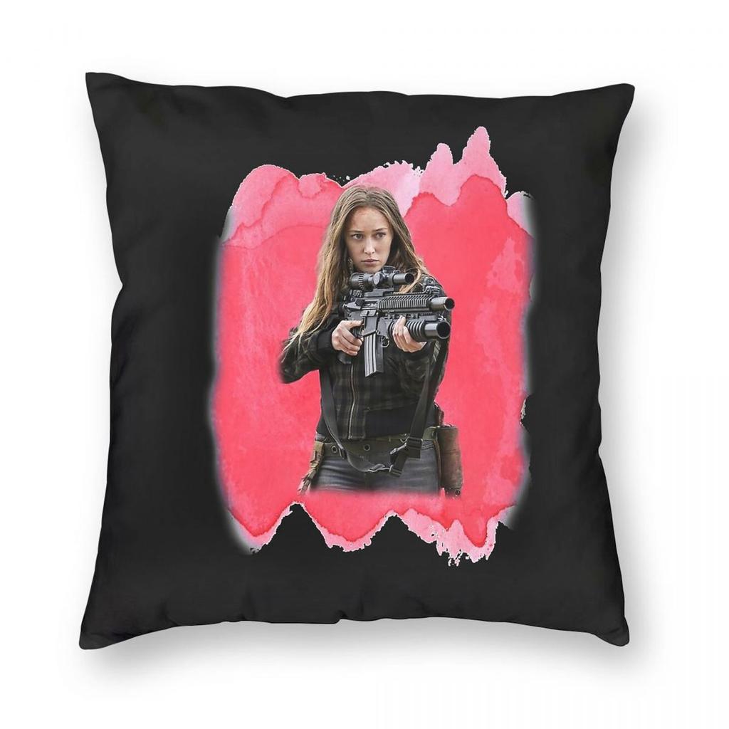 Walking Dead Alicia Clark Square Pillowcase Polyester Linen Velvet Pattern Zip Decor Pillow Case Home Cushion Case
