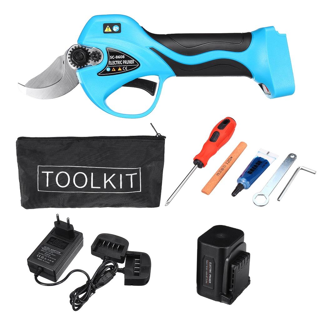 

1500 Вт Аккумуляторный секатор Литий-ионные ножницы для обрезки Эффективные ножницы Бонсай Электрический инструмент для обрезки садовых веток 1*Battery