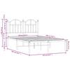 Metal Bed Frame with Headboard Black 120x200 cm