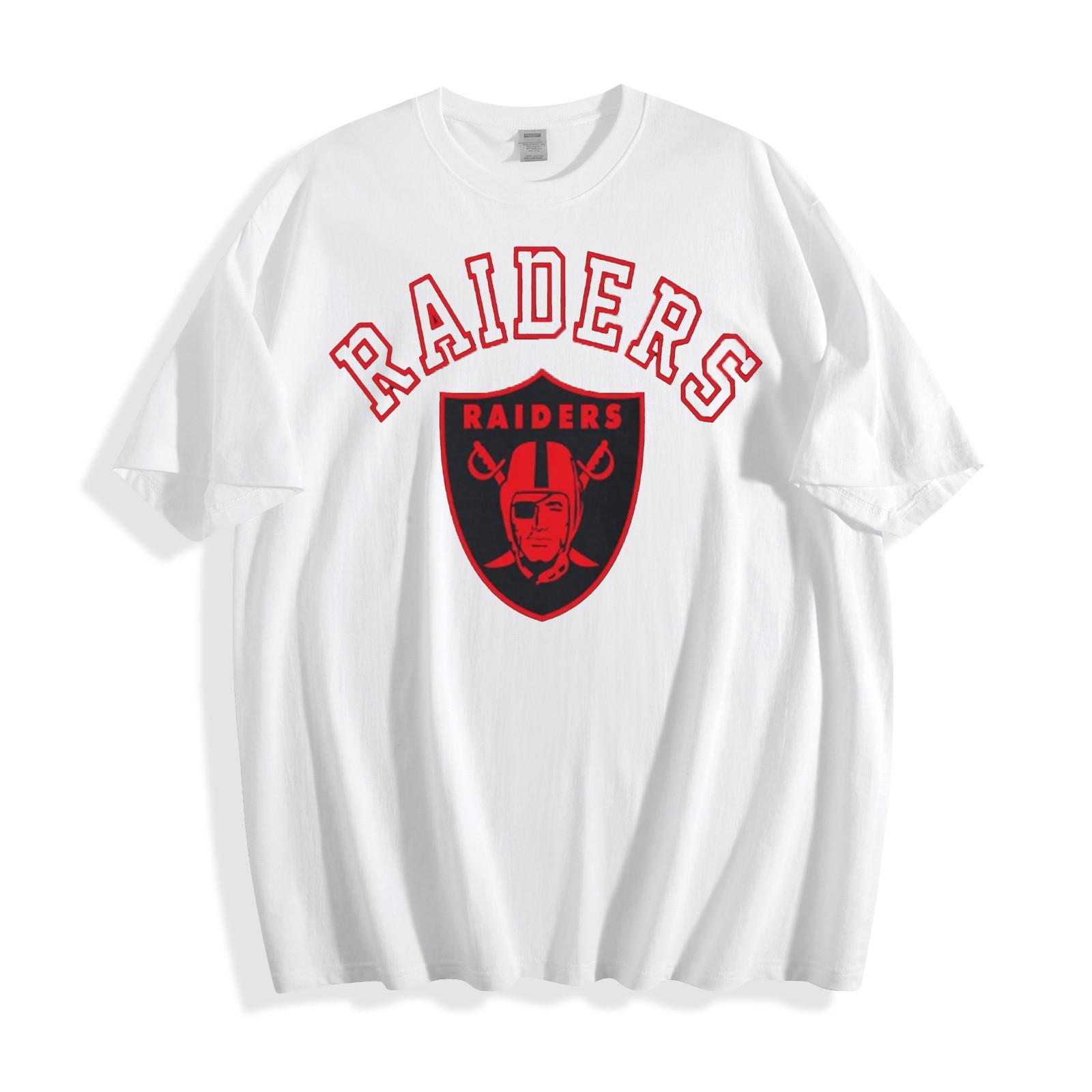 Raiders Logo T-Shirt Mens Womens Tees Top - NFL Team Pride Design Unisex Tee 2XL