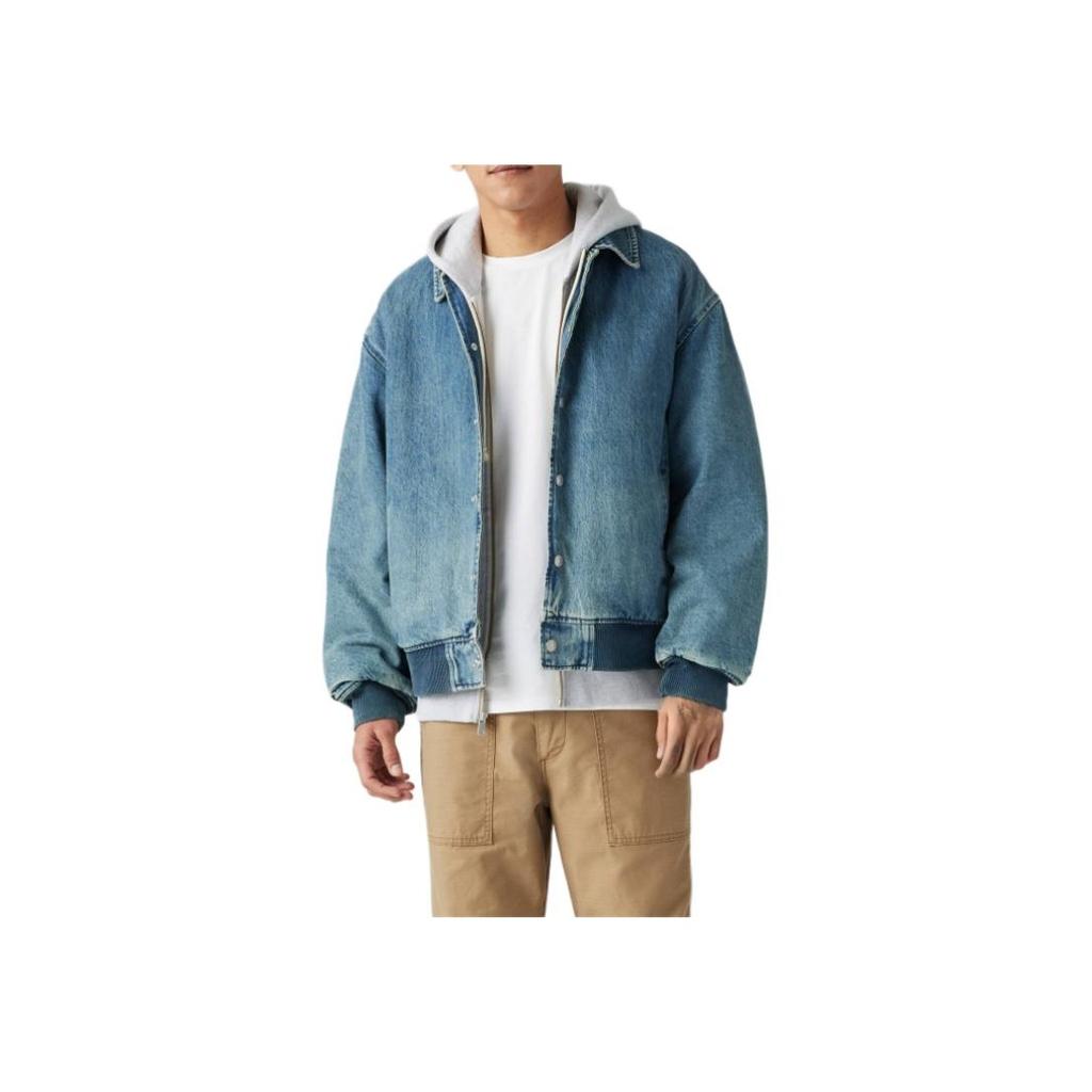Levis Button-Down Solid Fit Long Sleeve Jacket Men jackets Blue A8561-0001