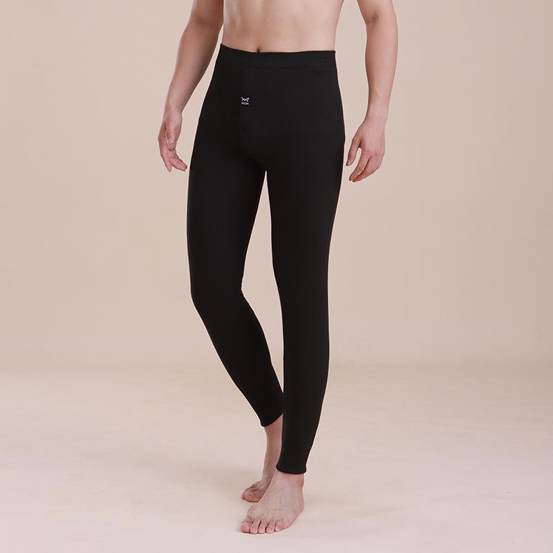 Warm pants men's fleece thickened knee pads cold line pants wool long johns zero-degree cotton pants men