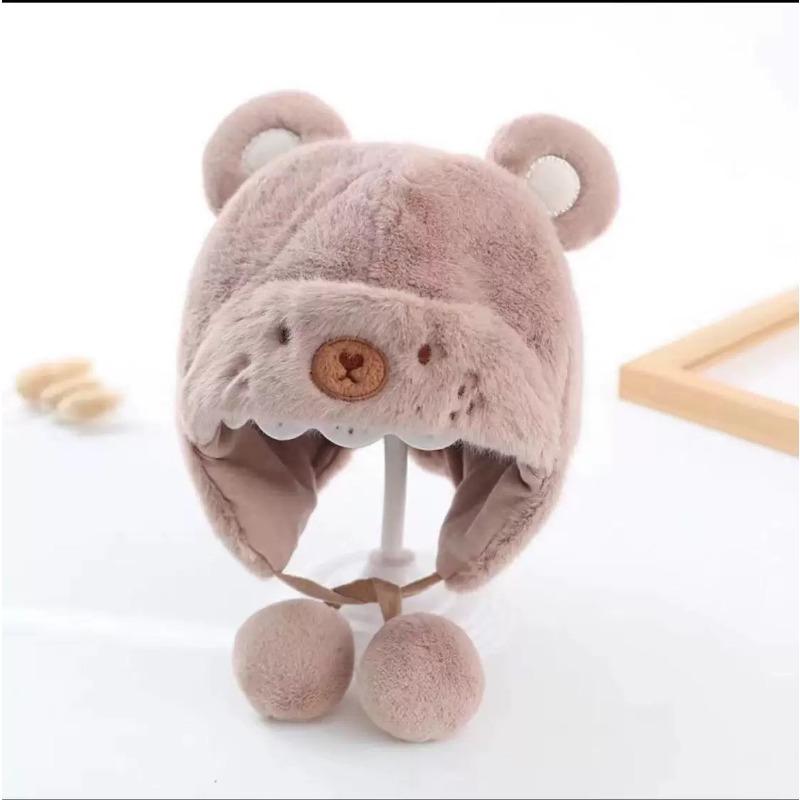 1 year old baby hat winter ear protection antifreeze face cute hat infant winter cute baby pullover plush hat