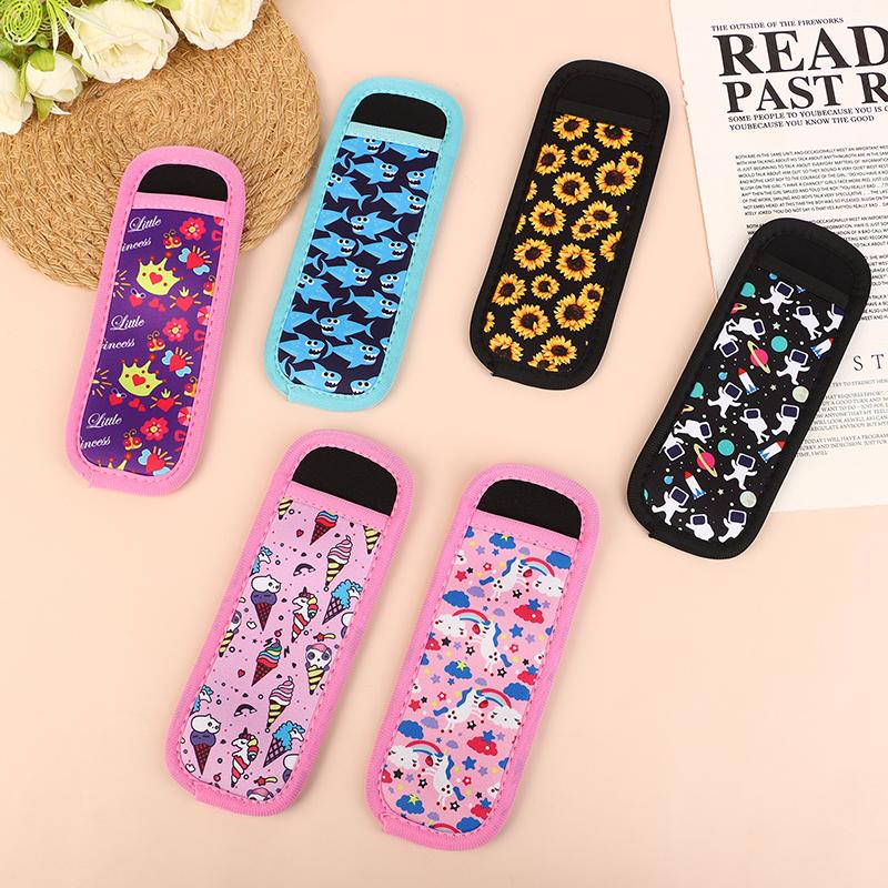 Popsicle Holders Bags Ice Pop Sleeves Neoprene Insulation Cover For Yogurt Tubes Freezer Juice Bars Colorful Insulator Sleeves