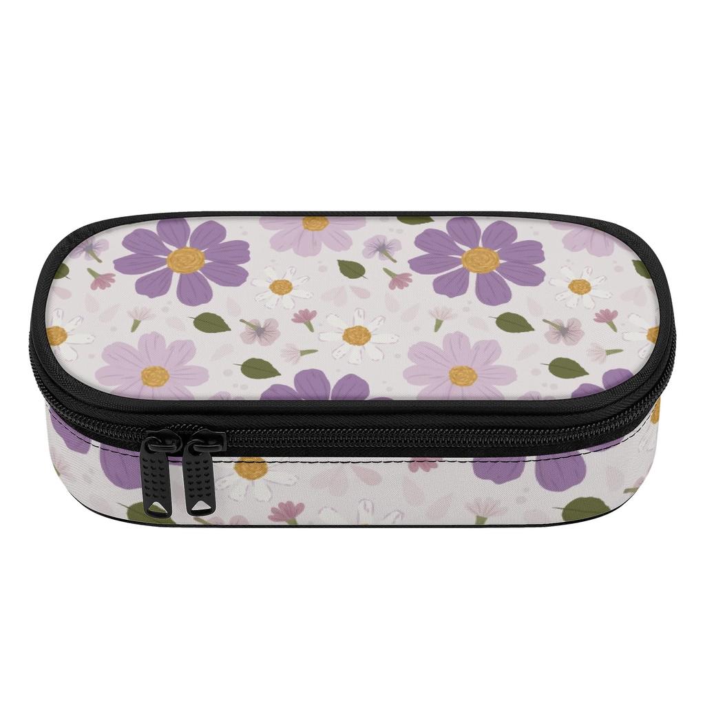 School Pencil Case Zipper Closure High Capacity 300D Polyester with Main Compartment Mesh Pocket and Pen Slots for Everyday Study