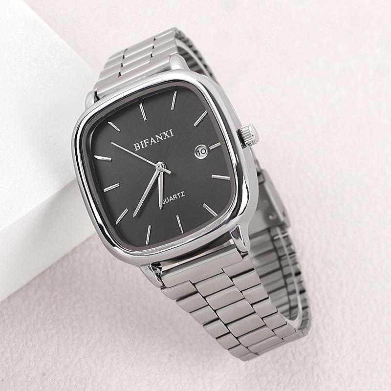 

Business Men Waterproof Quartz Watch Luxury Blue Silver Steel Strip Watches Women Fashion Calendar Relogio Feminino