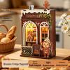3D Magnetic Wooden Miniature Scene Puzzle, Refrigerator Sticker Cabin Model Ornament, Birthday Gift for Men and Women